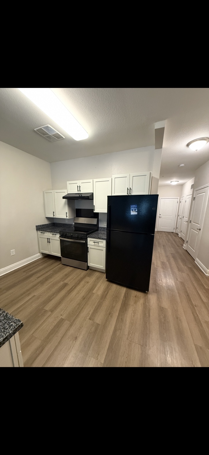 Kitchen and hallway from a Last Call apartment project